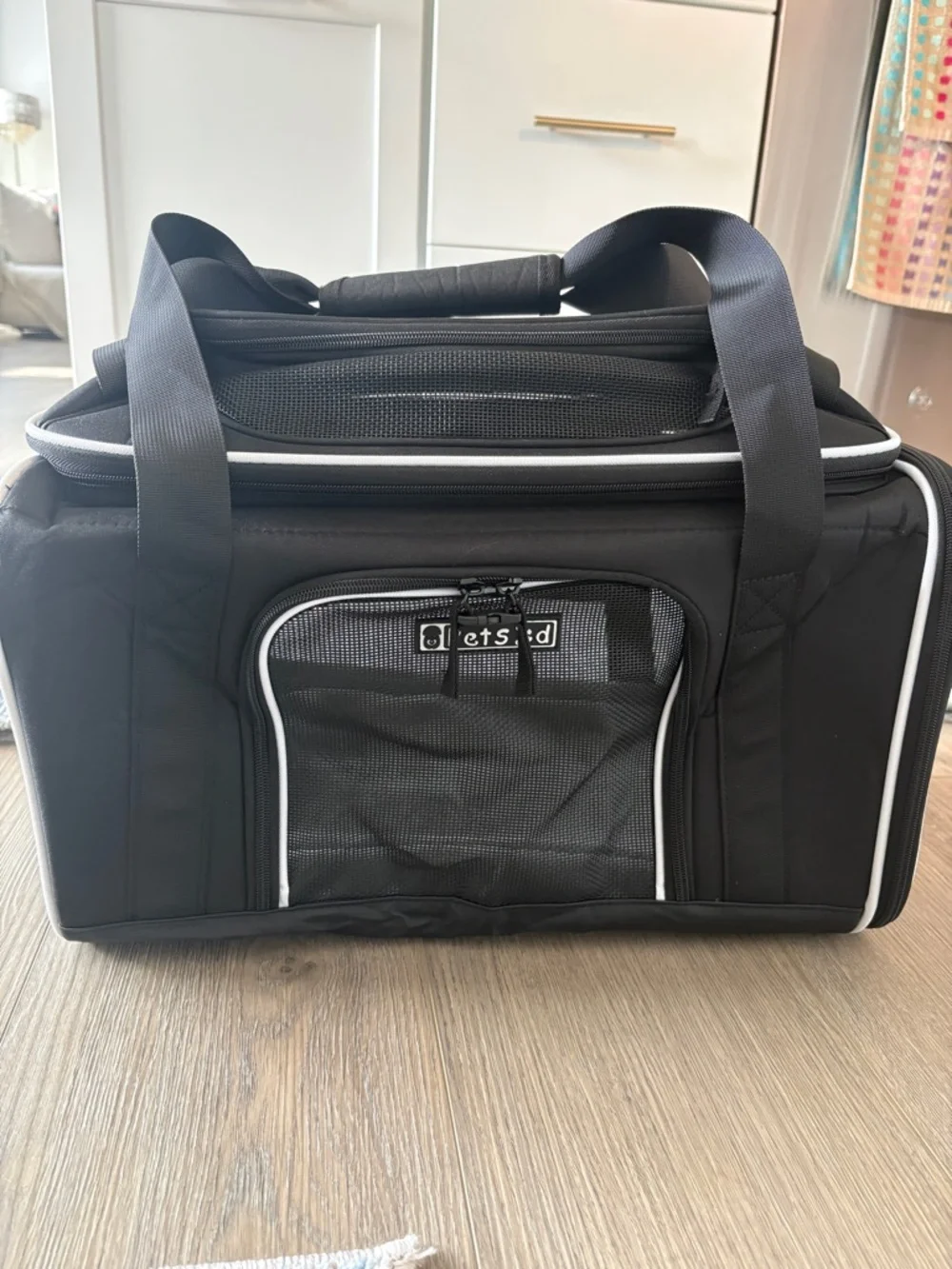 AS IS Petskd Black Pet Carrier -top expandable- for Small Cats and Dogs NEW